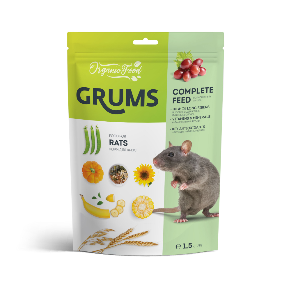 GRUMS Корм для крыс 15 кг 729₽
