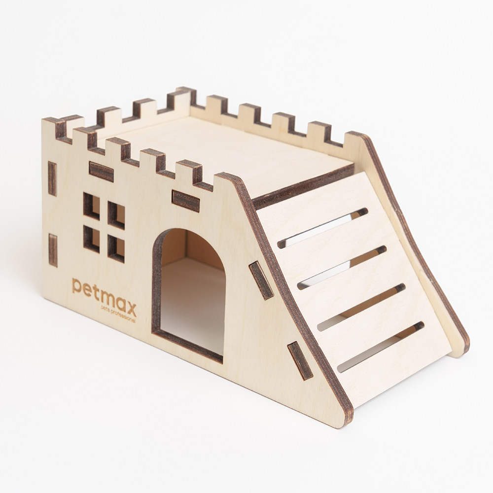Petmax Домик для грызунов Крепость с лесенкой 9x17x9 см 419₽