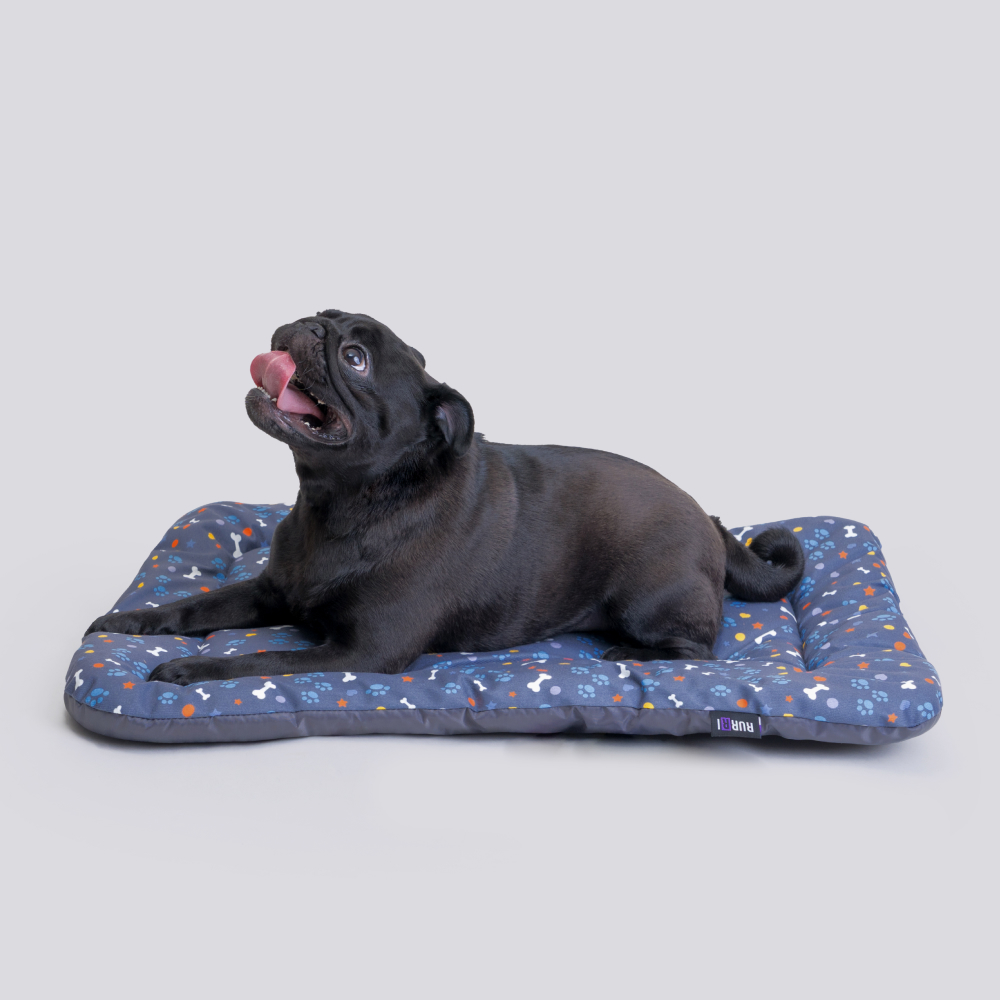 Rurri Матрас для кошек и собак мелких и средних пород Косточки 63х47х4 серый 1499₽