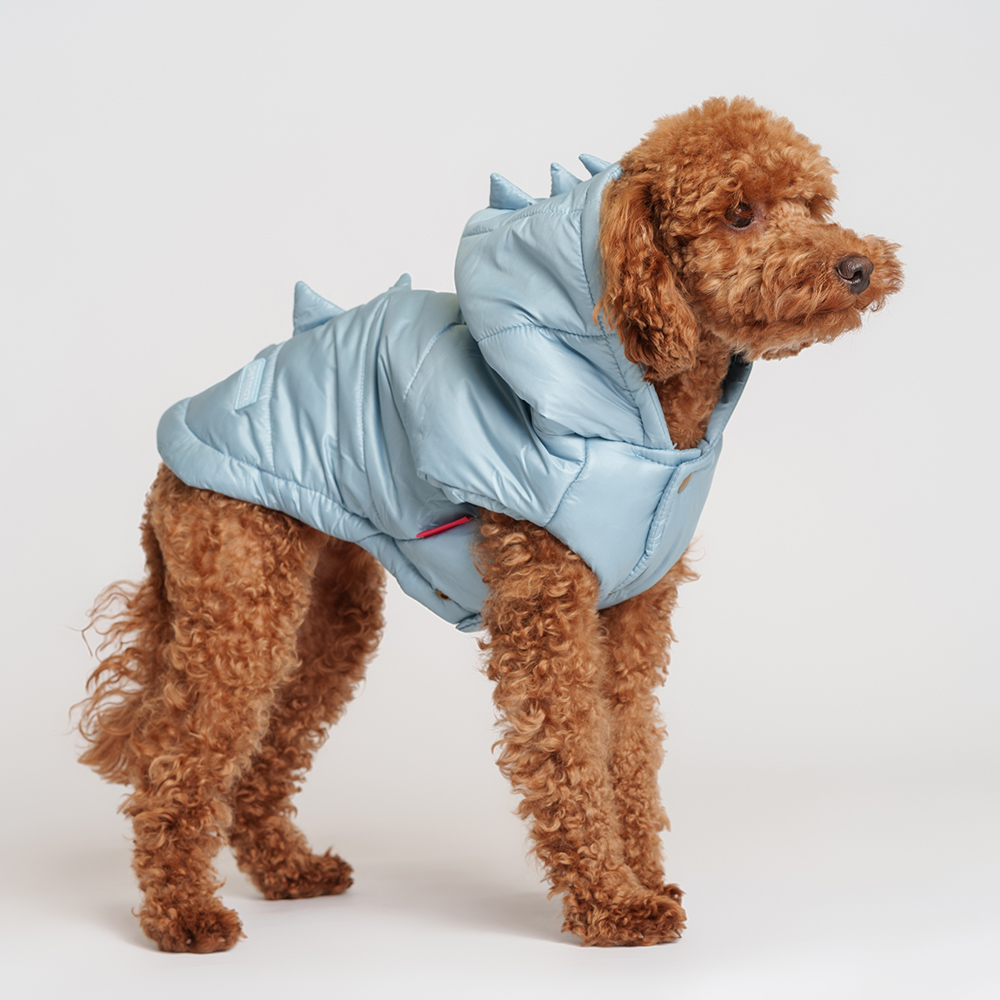 Petmax Куртка дракоша с капюшоном для собак, XL, голубая