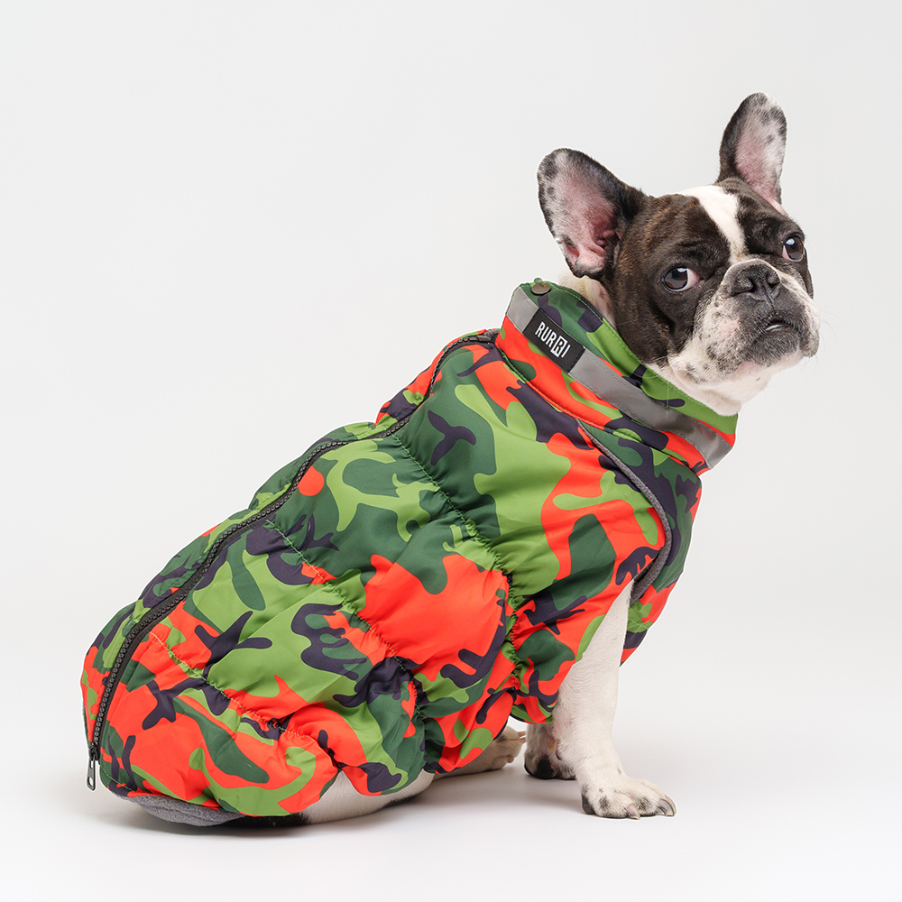 Rurri Куртка камуфляж для собак 5 зелено-оранжевая 1699₽