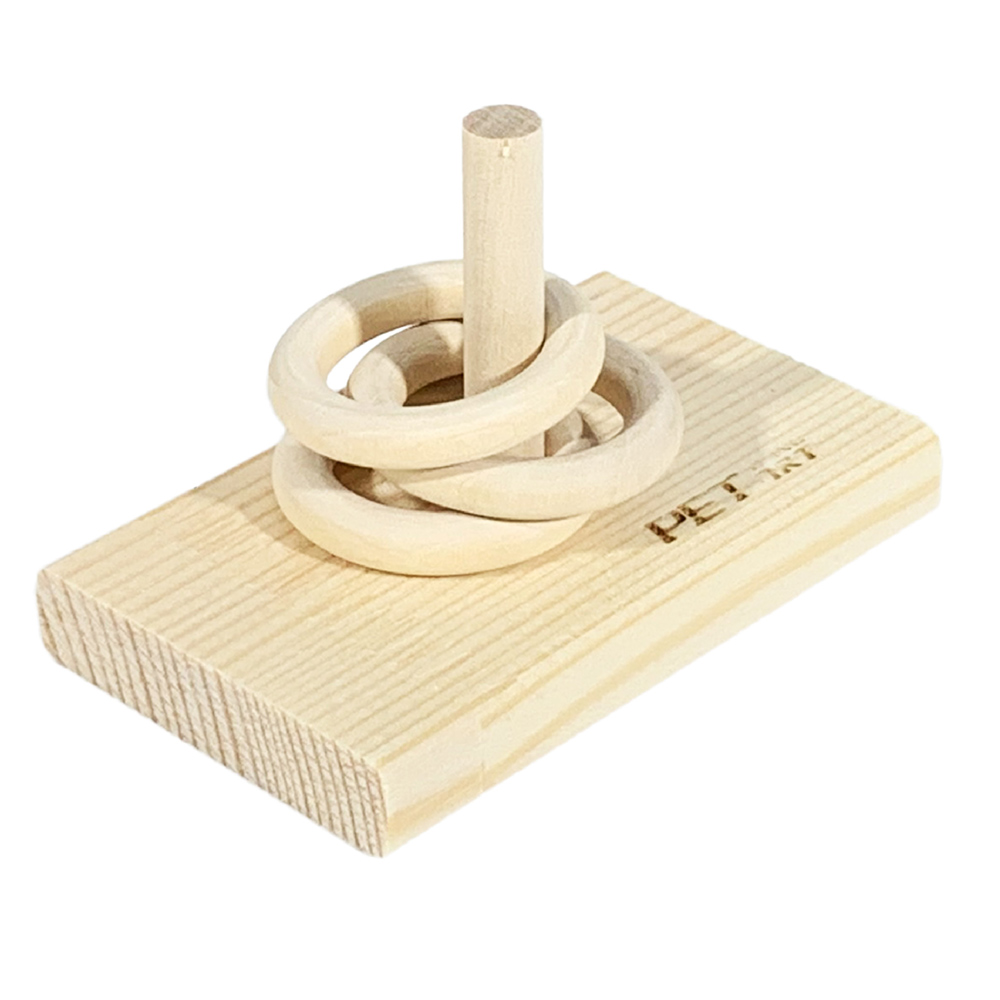 PetStandArt Игрушка для птиц Пирамида с кольцами размер S 8,5x6х1 см