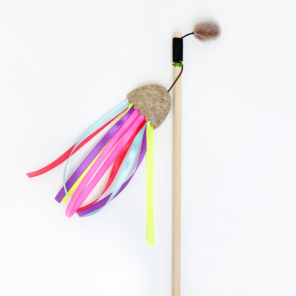 Pet Hobby Игрушка-дразнилка для кошек Медуза игрушка 15 см палка 50 см общая длина 72 см 149₽