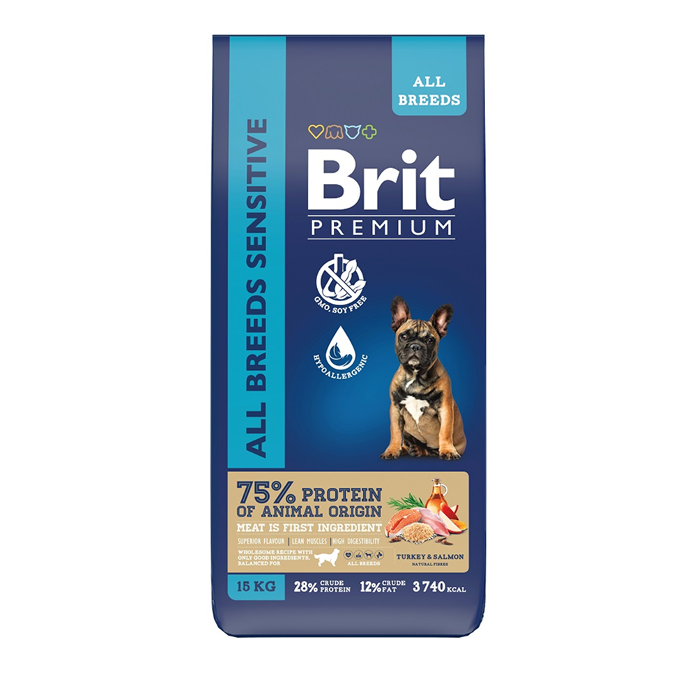 

Brit Dog Sensitive Сухой корм для собак, с лососем и индейкой, 15 кг