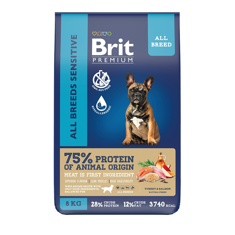 

Brit Dog Sensitive Сухой корм для собак, с индейкой и телятиной, 8 кг
