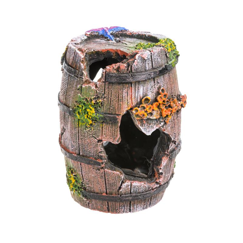 

AquaFantasy Декор для аквариумов Бочка, 15x9x11 см