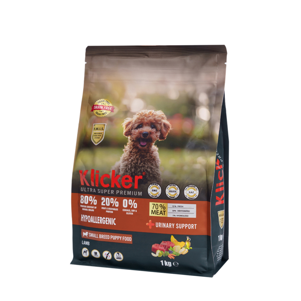 KLICKER Puppy Small Hypoallergenic Сухой корм гипоаллергенный для щенков мелких пород с ягненком 1 кг 1335₽