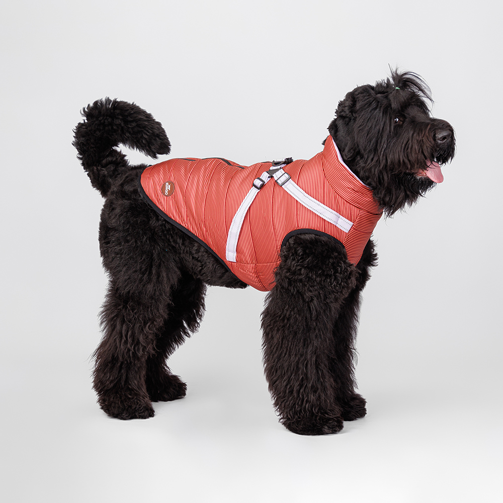 Rungo Попона теплая со шлейкой для собак 5XL красная 2599₽