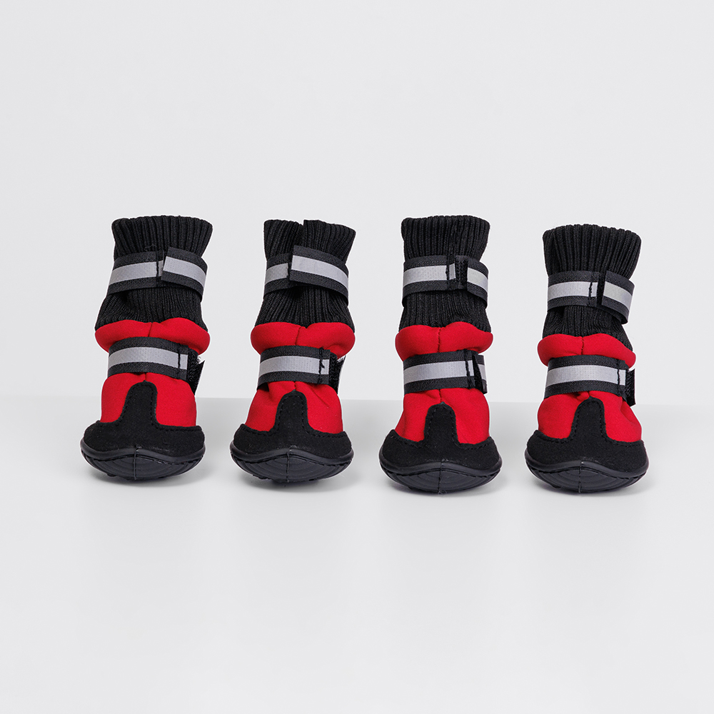 Rungo Ботинки высокие на липучках для собак, XL, красные (унисекс)