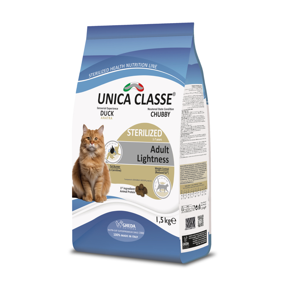 UNICA Classe Adult Sterilized Lightness Сухой корм для стерилизованных кошек, с уткой, 1,5 кг