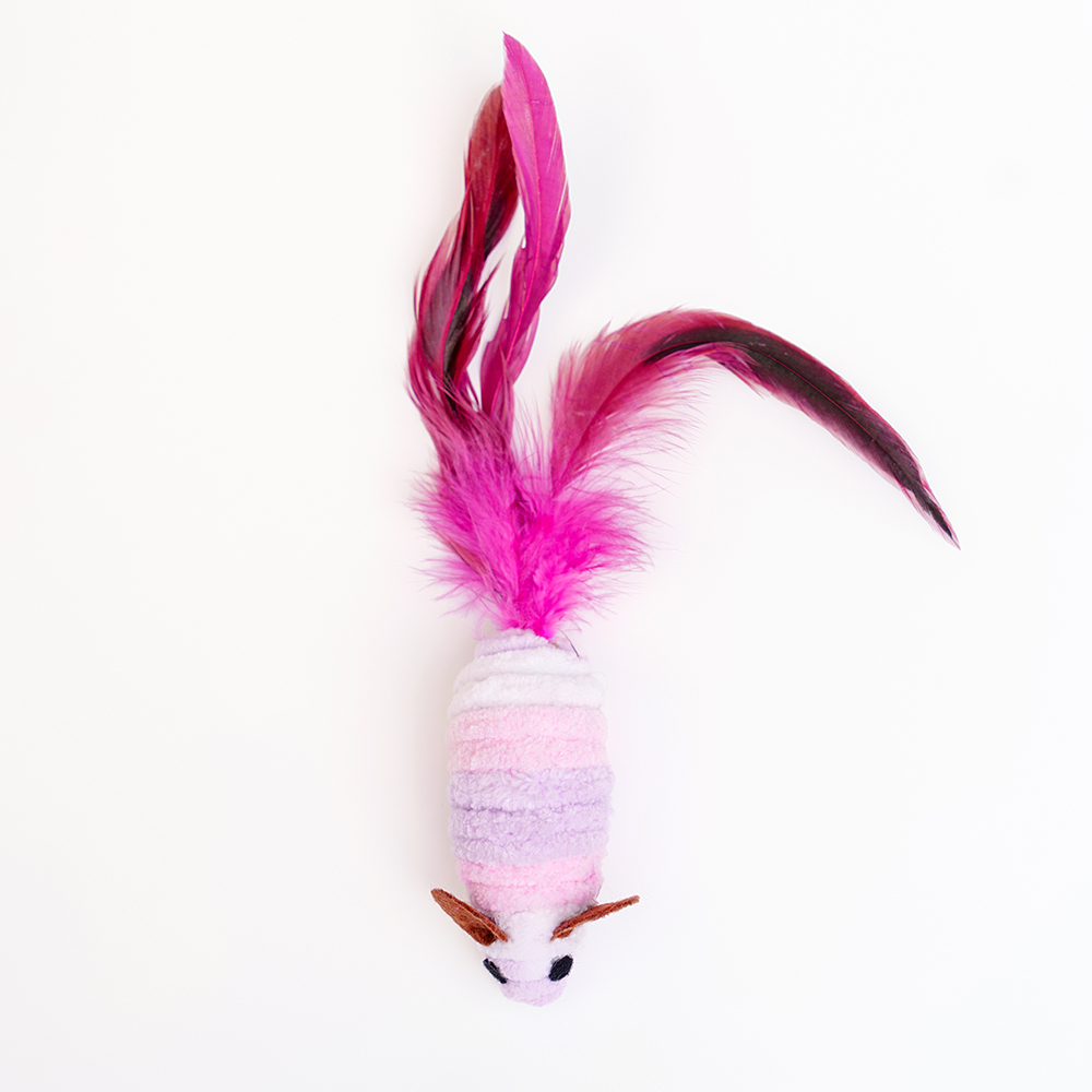 Petmax Игрушка для кошек Мышка с перьями 99₽