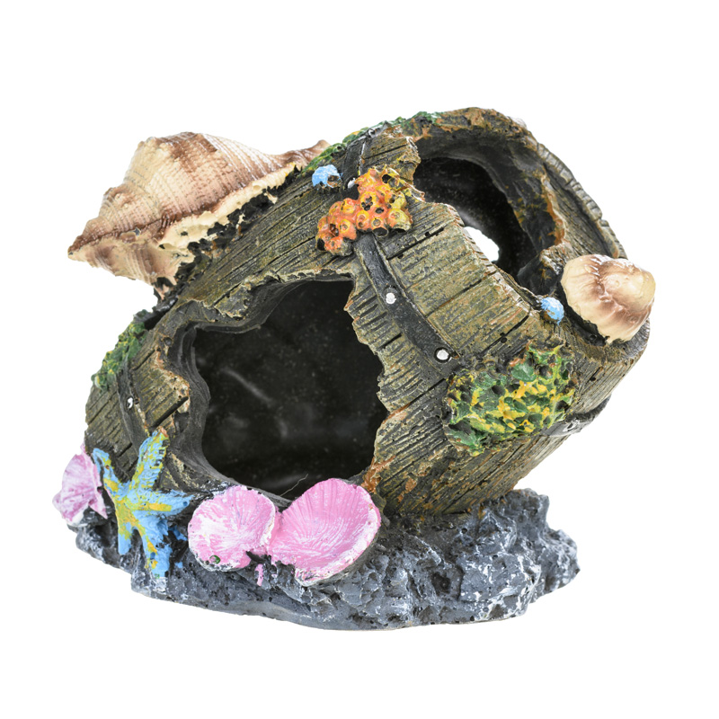 

AquaFantasy Декор для аквариумов Бочка, 12x9x9,5 см