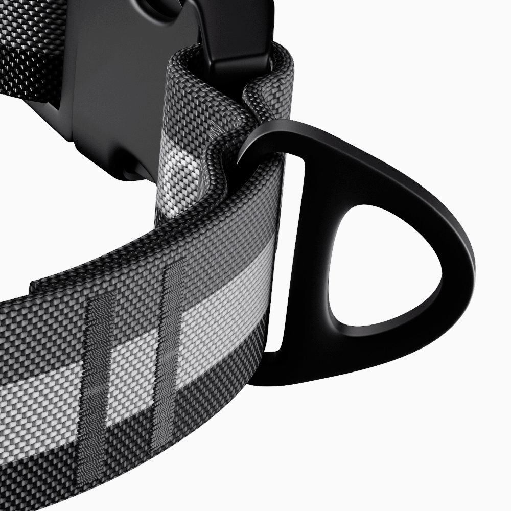 

Barq Ошейник для собак Stripes Sling Black Lava, M-L, обхват шеи 34-55 см, черно-серый