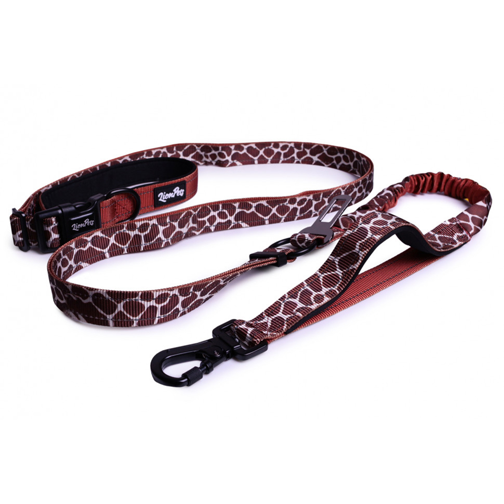 LIONPETS LionPets Поводок-перестёжка для собак LP-701-4 Размер L длина 1.95-2.65метров Жираф