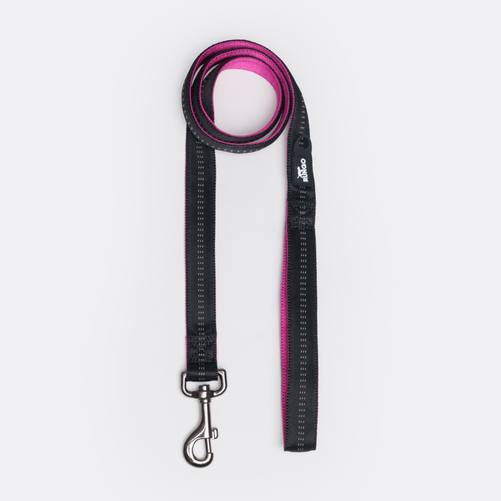 Rungo Поводок Downtown L-XL 12m25mm черный с орхидеей 727₽