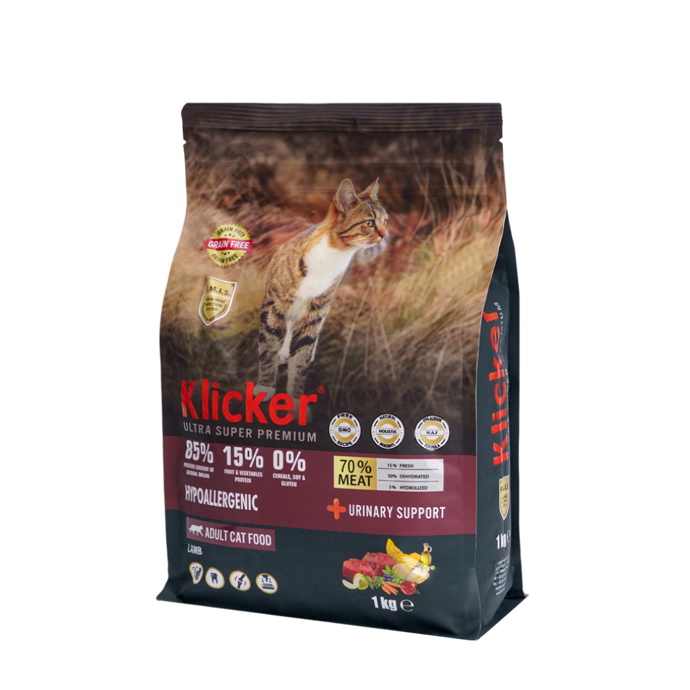 KLICKER Adult Hypoallergenic Сухой корм гипоаллергенный для кошек с ягненком 1 кг 1795₽