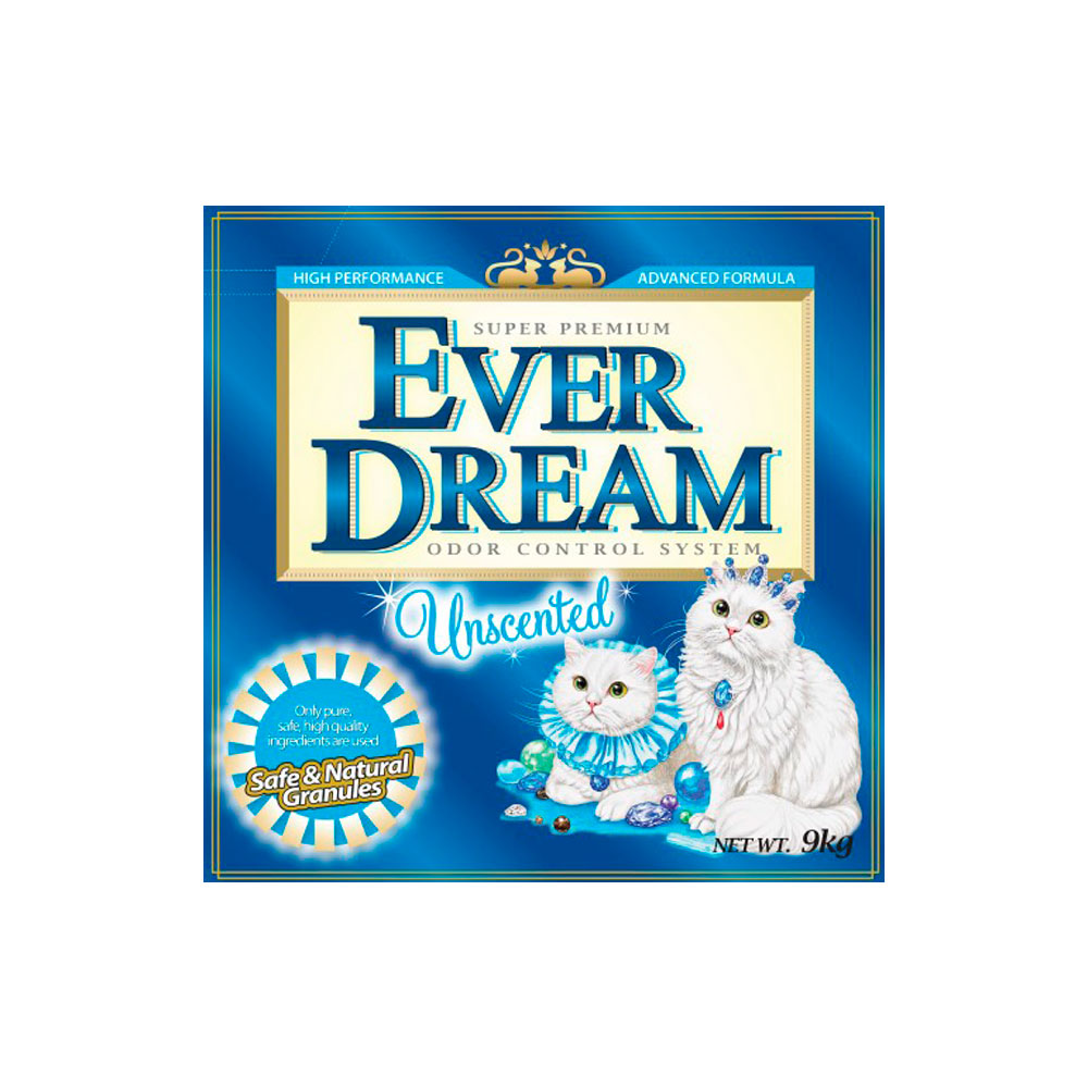 

EVER DREAM Наполнитель комкующийся для кошачьего туалета Unscented, 10 л (9 кг)
