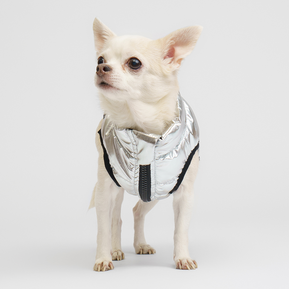 Rurri Куртка двухсторонняя для собак XS серебряная 1799₽