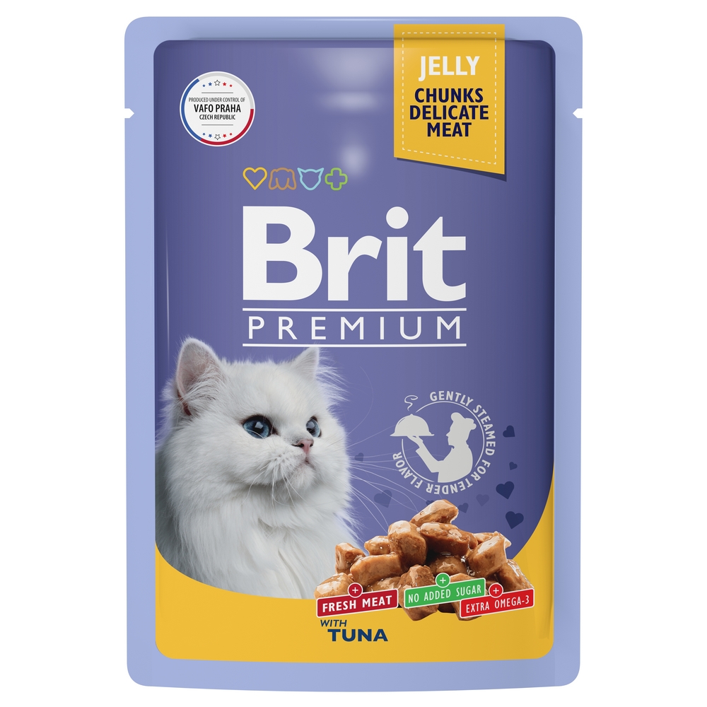 

Brit Premium пауч для взрослых кошек тунец в желе, 85 гр