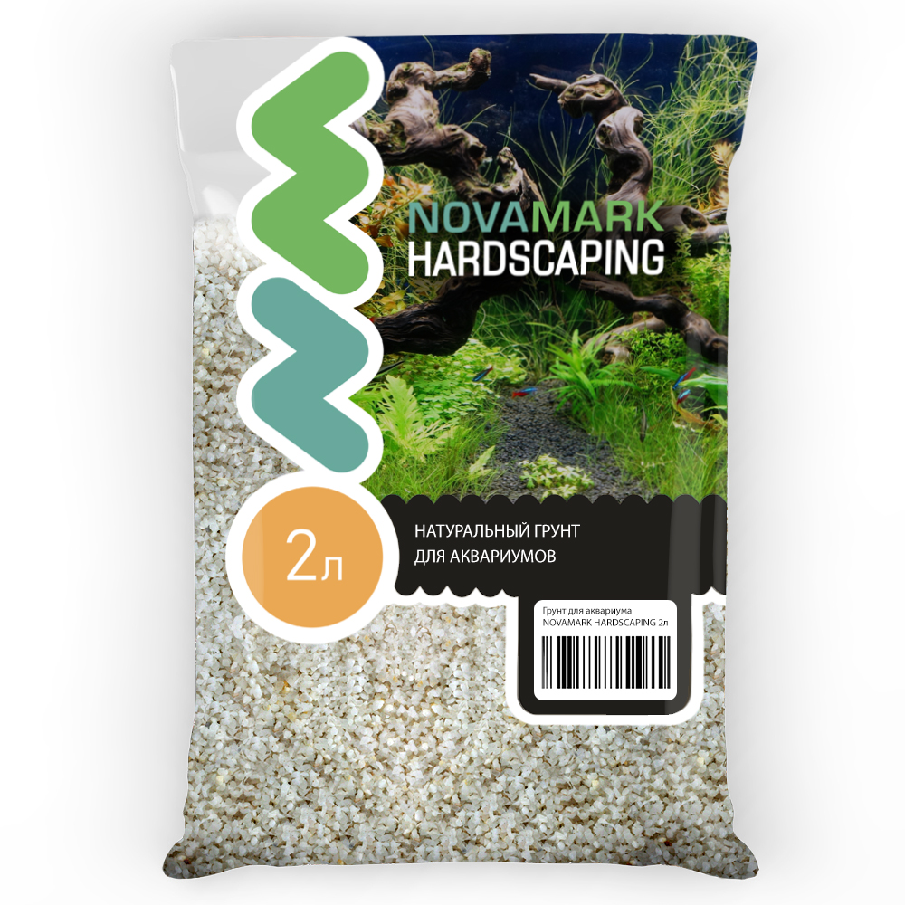

NovaMark Грунт для аквариума Мраморный песок (2,0-3,0 мм), 2 л