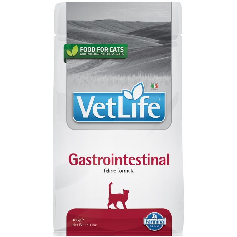 Farmina Vet Life Gastrointestinal Сухой диетический корм для кошек при заболеваниях ЖКТ, с курицей, 400 гр.