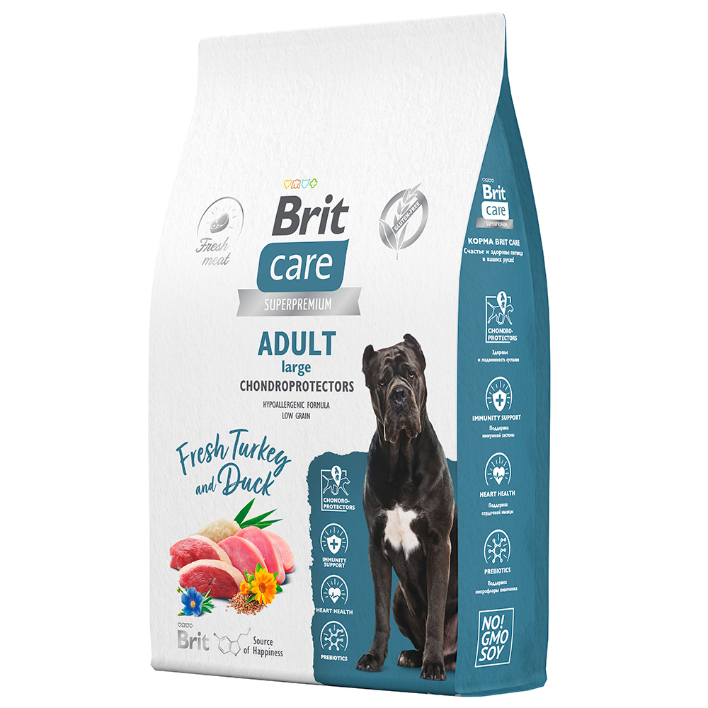 

Brit Care Adult Сухой корм для собак крупных пород, с индейкой и уткой, 3 кг