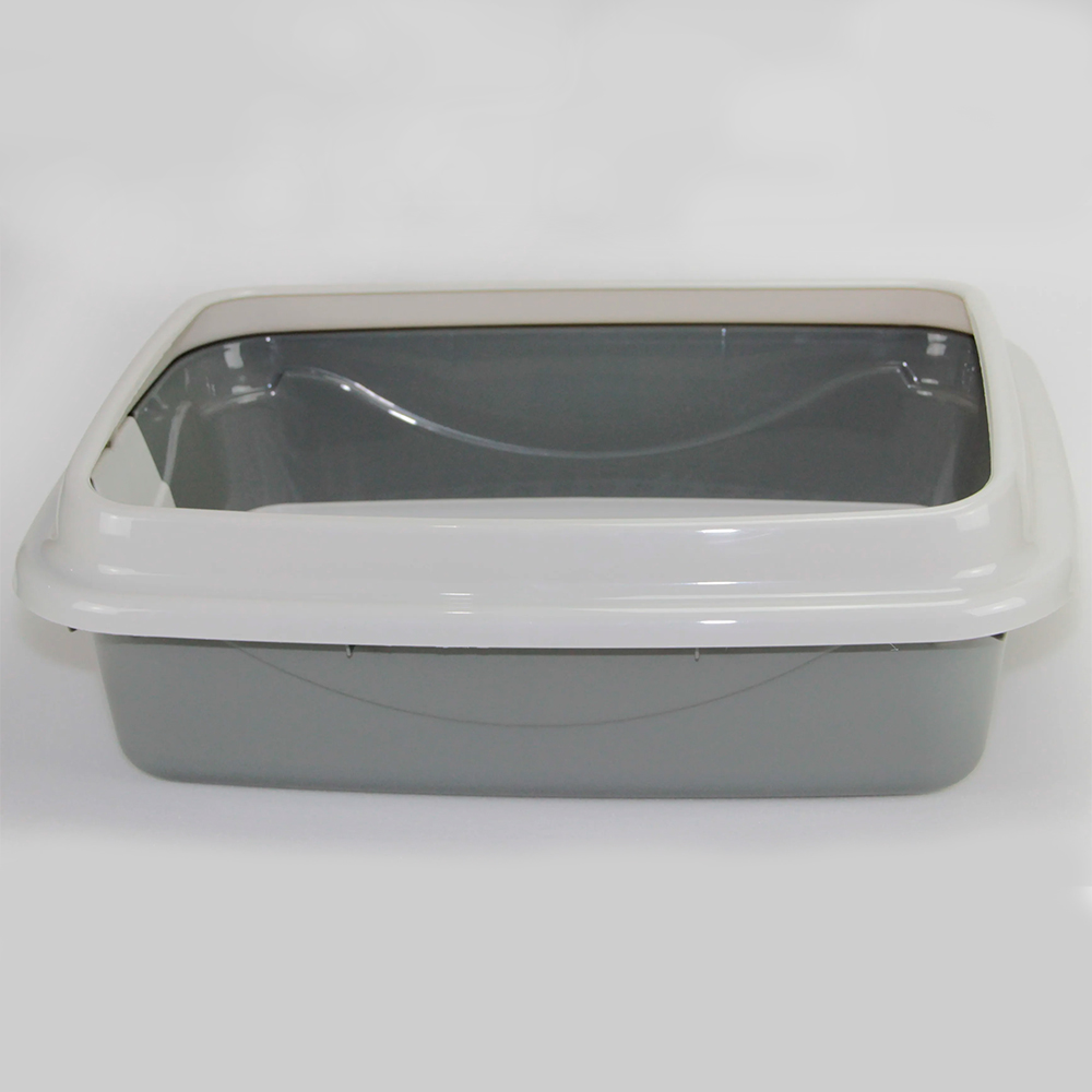 Dogman Туалет большой для кошек Триплекс, 38х48х16см, светло-серый