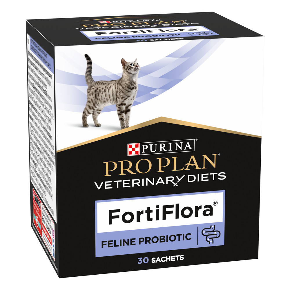 

PRO PLAN® Veterinary Diets Veterinary Diets FortiFlora Кормовая добавка для поддержания баланса микрофлоры у взрослых кошек и котят, 30х1 гр.