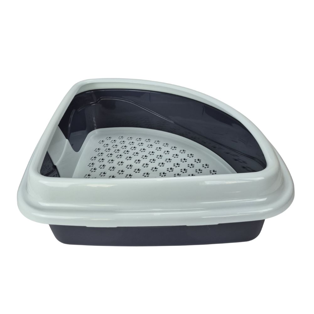 Dogman Туалет угловой для кошек Триплекс 42х42х15 см темно-серый 579₽