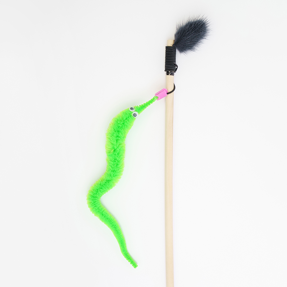 Pet Hobby Игрушка-дразнилка для кошек Ленты и трубочки, палка 50 см, общая длина 60 см