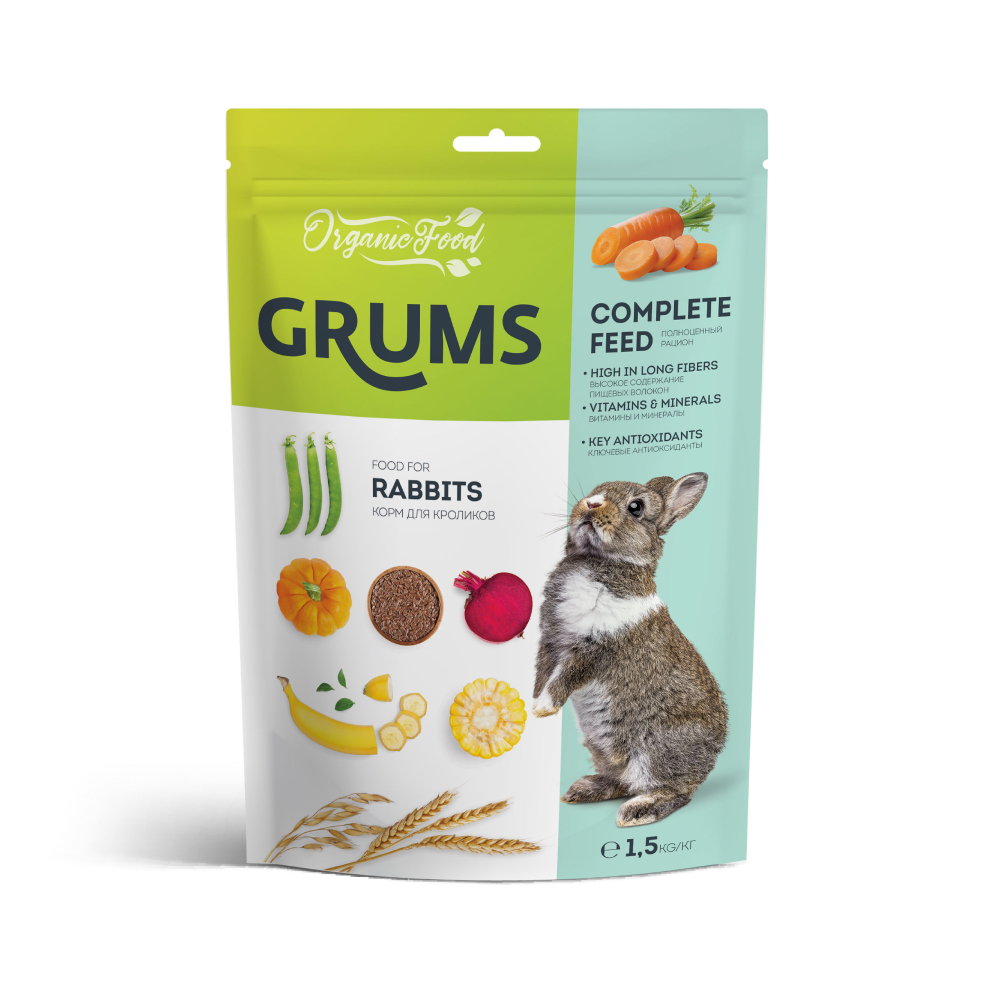 GRUMS Корм для кроликов 15 кг 729₽