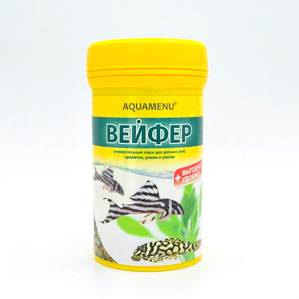 Аква Меню Вейфер Полнорационный корм для донных рыб креветок раков и улиток 100 мл 199₽