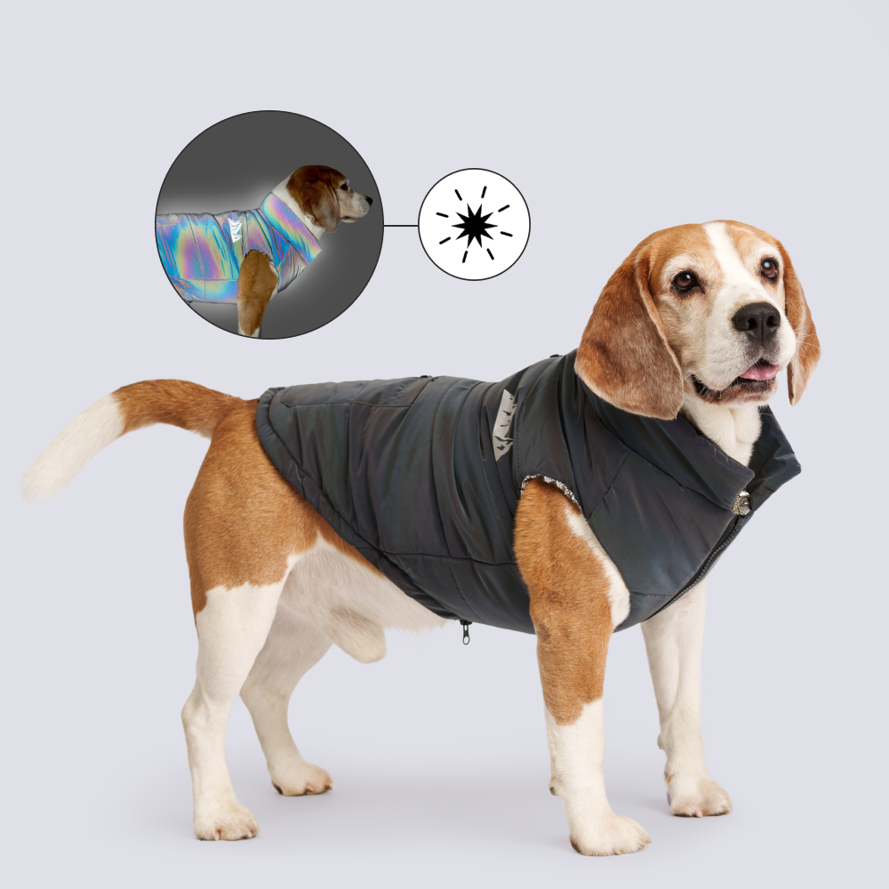 Petmax Куртка светоотражающая для собак XL серая 2477₽