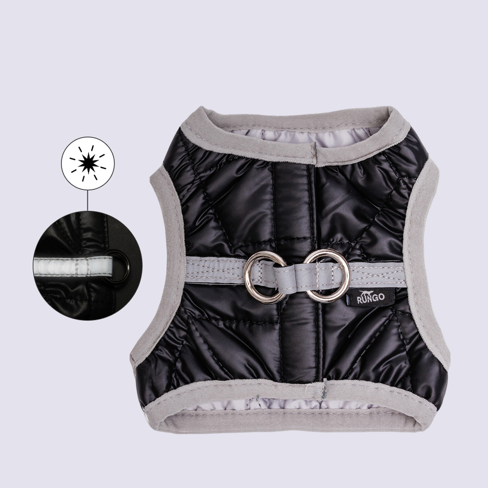 Rungo Шлейка-жилетка Comfort M обхват груди 32-35cm черный