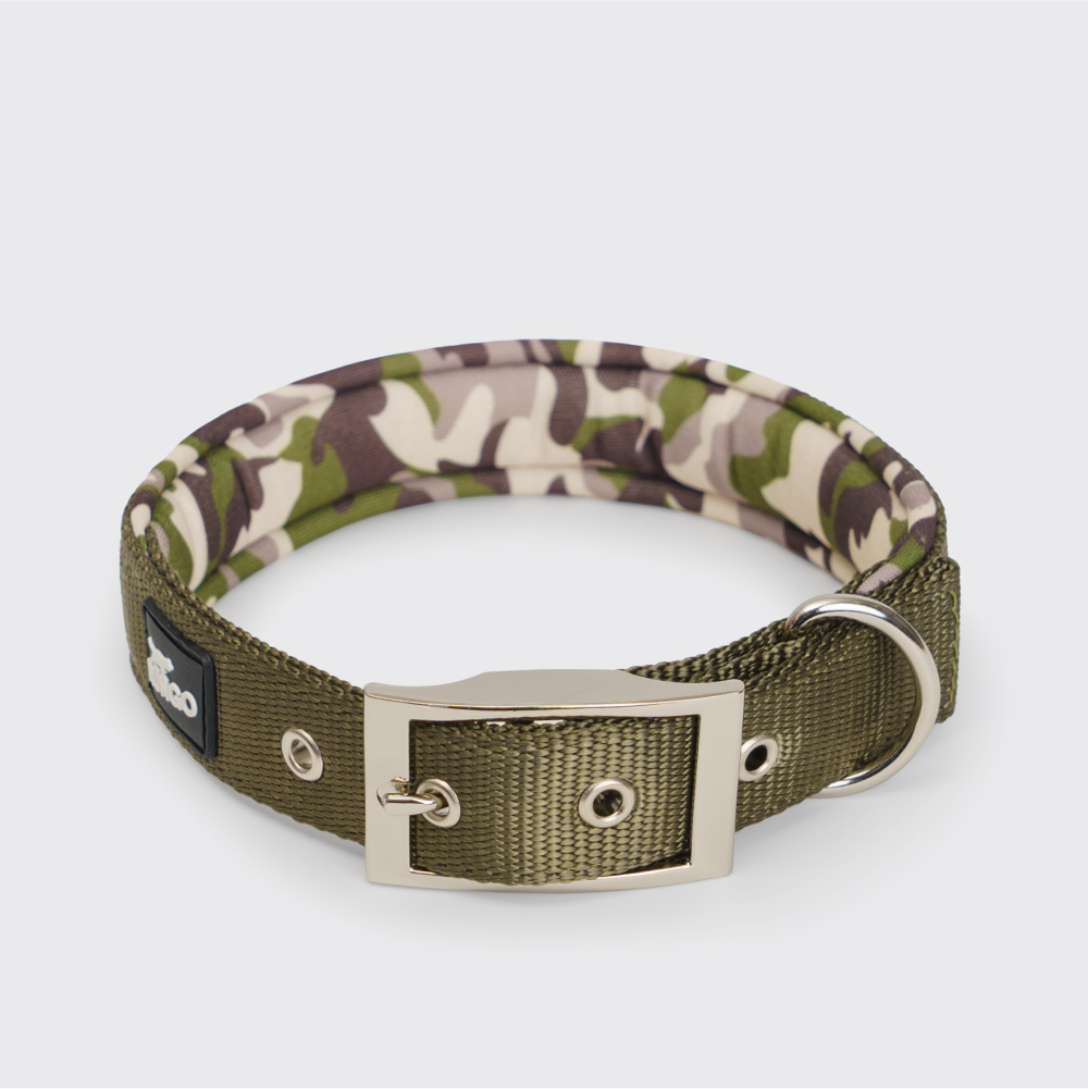 Rungo Ошейник для собак Soft Classic XS обхват шеи 35-43 см ширина 2 см зеленый камуфляж 589₽