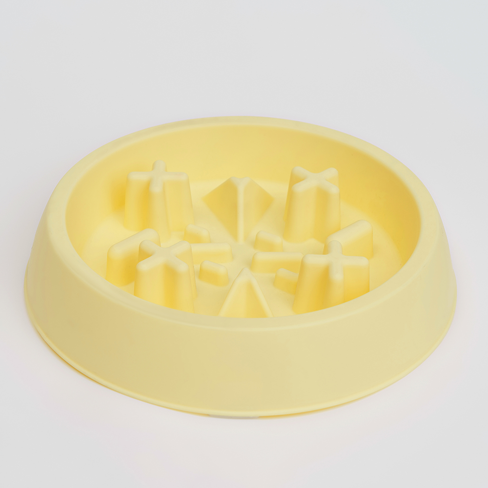 

Petmax Миска для медленного кормления кошек и собак, 22х4 см, желтая
