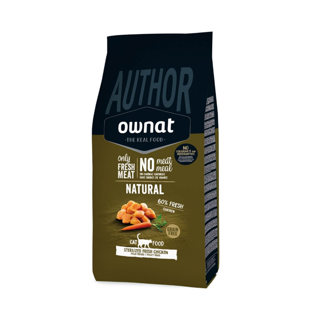 Ownat Author Сухой корм беззерновой для стерилизованных кошек со свежим мясом курицы 15 кг 2699₽