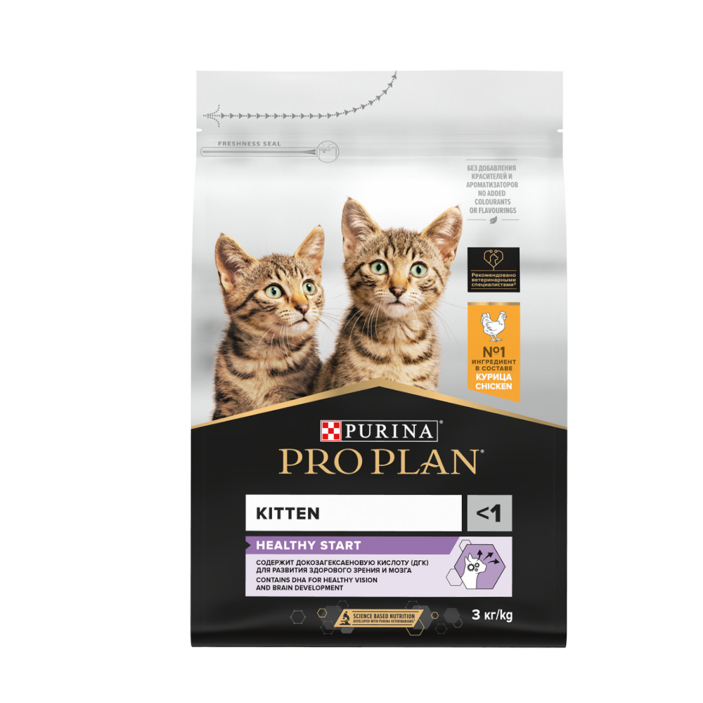 PRO PLAN Healthy Start Сухой корм для котят с высоким содержанием курицы 3 кг 3969₽