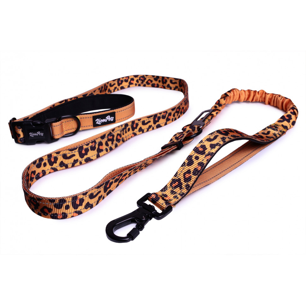 LIONPETS LionPets Поводок-перестёжка для собак LP-701-2 Размер L длина 1.95-2.65метров Леопард