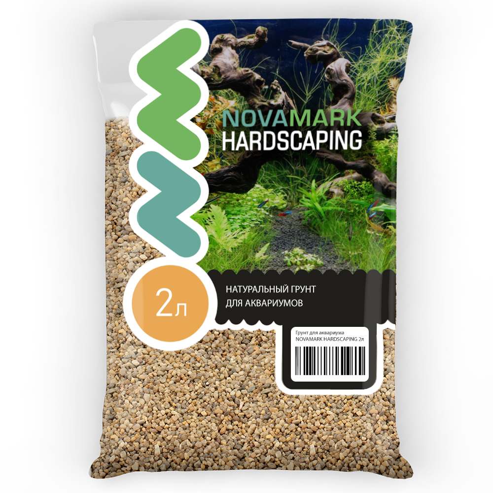 

NovaMark Грунт для аквариума Светлый песок (2-5 мм), 2 л