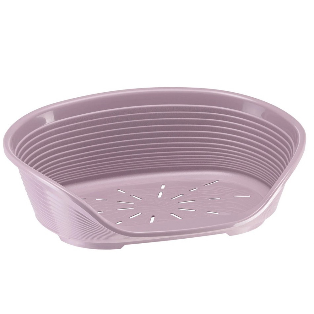 Ferplast Лежак пластиковый Siesta Deluxe 8 для собак средних пород 82х59х25 см фиолетовый 3085₽