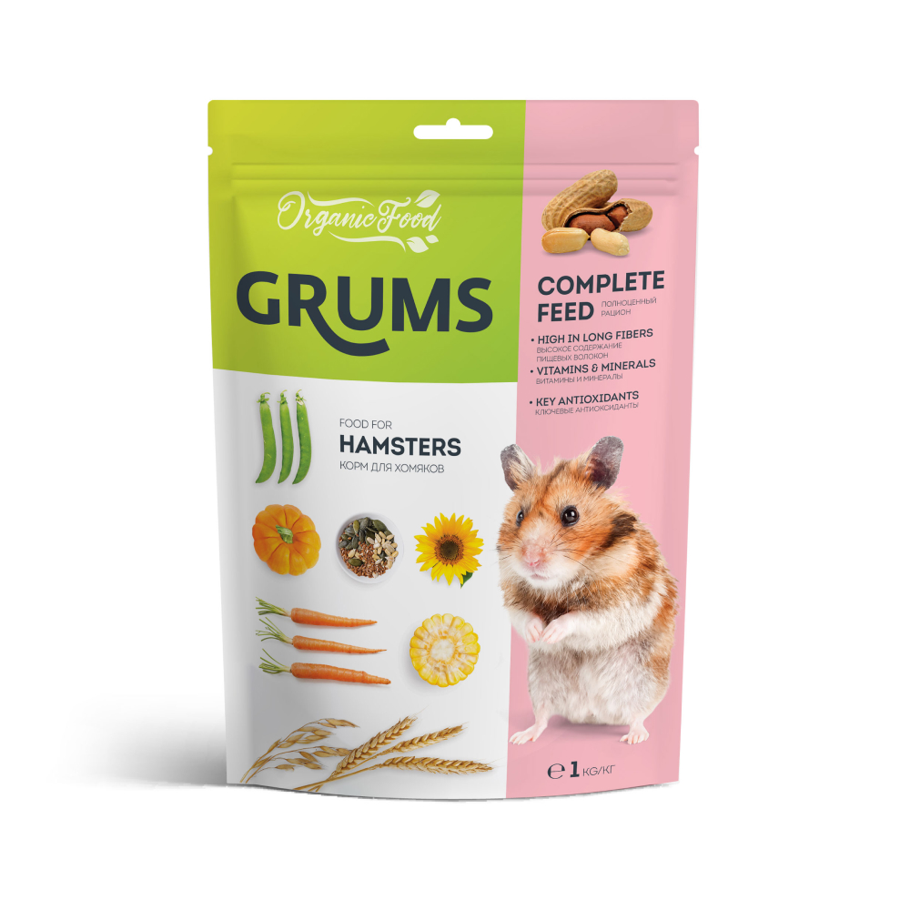 GRUMS Корм для хомяков 1 кг 489₽