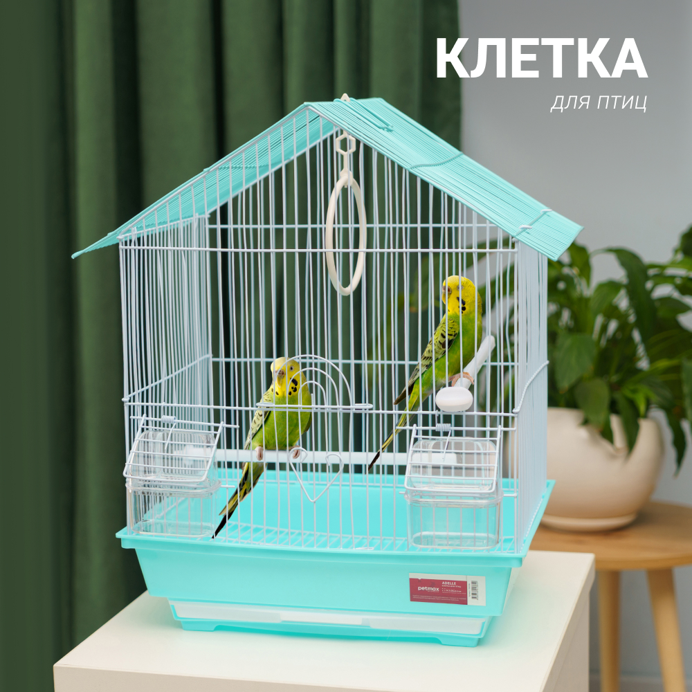 Petmax Клетка для птиц Adelle 345х28х455 см голубой 2279₽
